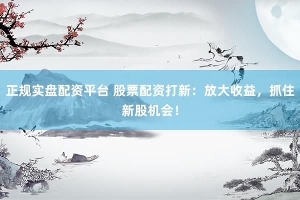 正规实盘配资平台 股票配资打新：放大收益，抓住新股机会！